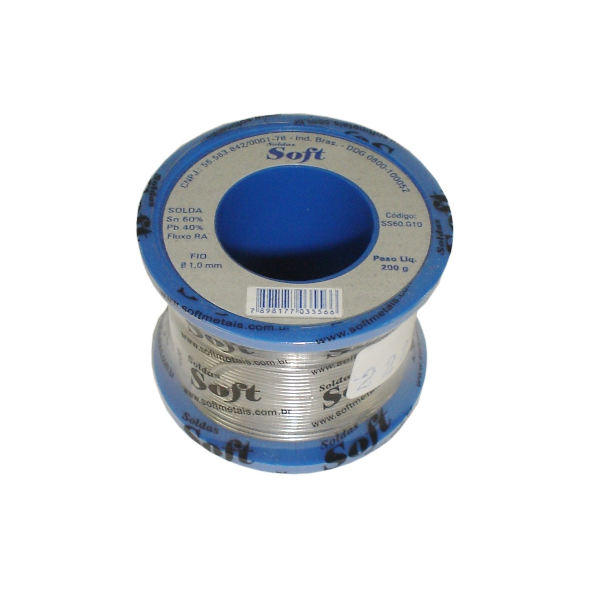 SOFT - SOLDA 1,0MM 60 X 40 C/RES.ROLO 200G-
