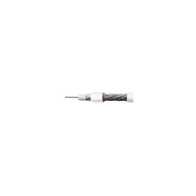 CABO COAXIAL 75 OHMS RGC 6 - 60 % BRANCO/PRETO-