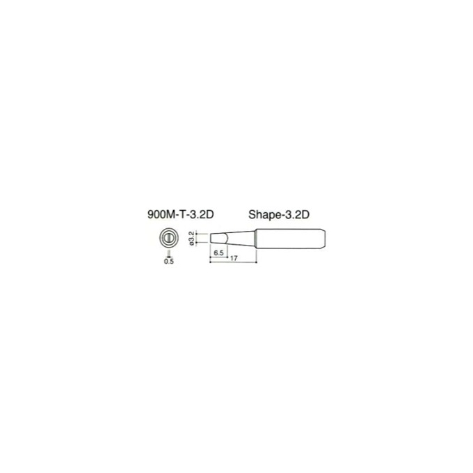 HAKKO - PONTA FENDA 3,2MM 900M-T-3,2D-