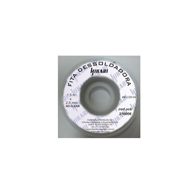 HIKARI - FITA DESSOLDADORA HK-120-04 - 2.5MM X 1.5M-