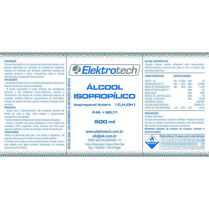 ALCOOL ISOPROPILICO -   500ML