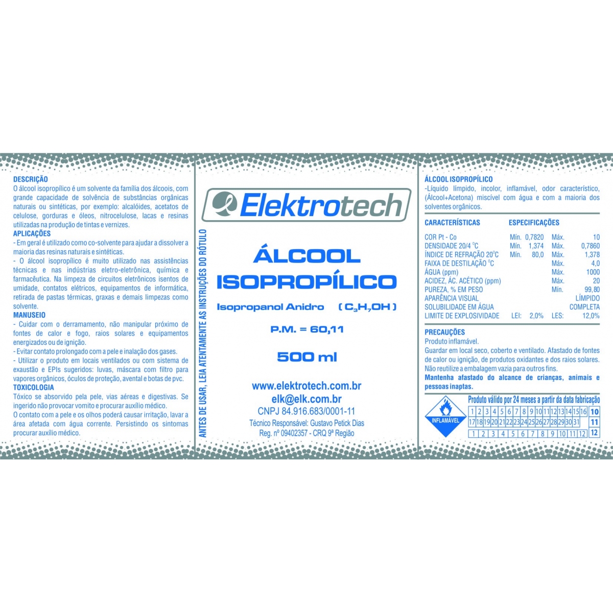 ALCOOL ISOPROPILICO -   500ML