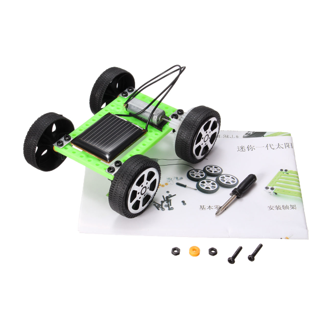 ARDUINO - MINI CARRO SOLAR (1 MOTOR 4 RODAS 1 PLATAF 1 PAINEL SOLAR)