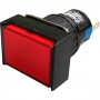 SINALEIRO RETANGULAR  LED 16MM   24VCC/CA - VERMELHO ( P16-PL7-R )