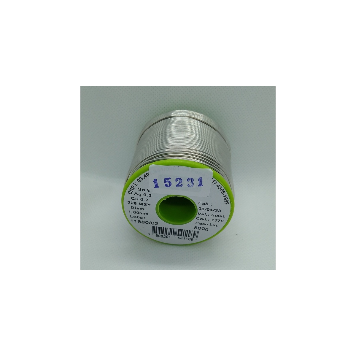 CAST - SOLDA 1,0MM FIO LEAD FREE - LF99 X0,3X0,7-228MY10-500 GRS