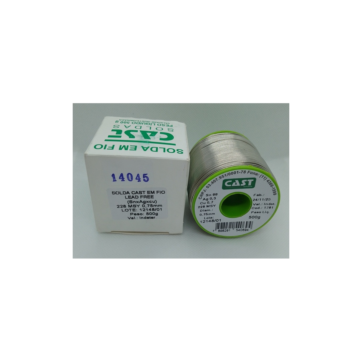 CAST - SOLDA 0,75MM FIO LEAD FREE LF99 X0,3X0,7-228MY075-500 GRS