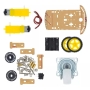 ARDUINO - CHASSIS P/ CARRO RET. (2 MOTORES 2 RODAS 1 PLATAF)
