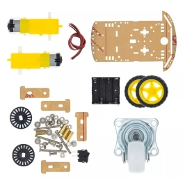 ARDUINO - CHASSIS P/ CARRO RET. (2 MOTORES 2 RODAS 1 PLATAF)