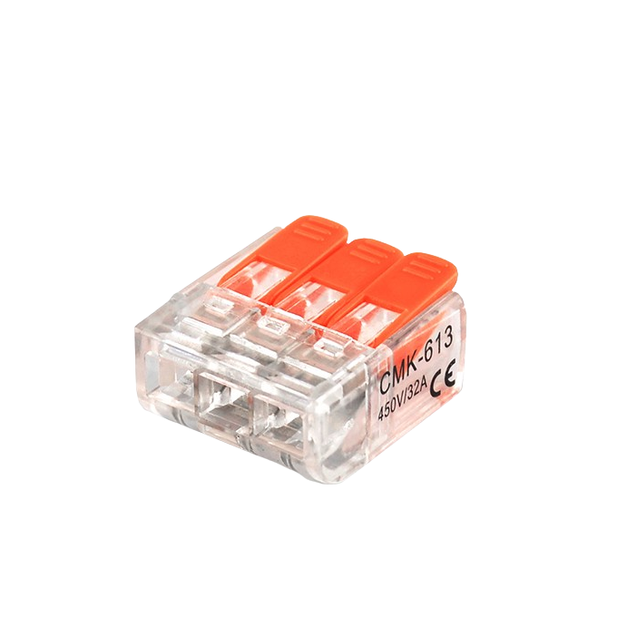 WAGO - EMENDA SIMPLES CMK221-613 - 3 P - TRANSPARENTE