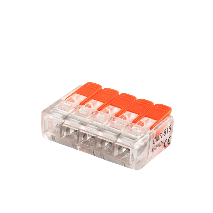 WAGO - EMENDA SIMPLES CMK221-615 - 5 P - TRANSPARENTE