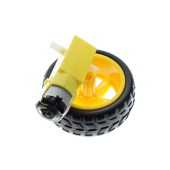 ARDUINO - ACESSORIO - MOTOR DC COM CAIXA DE REDUCAO E RODA